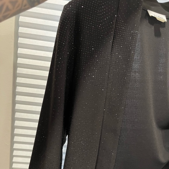 Calvin Klein Sparkle Cropped Blazer - Picture 2 of 4